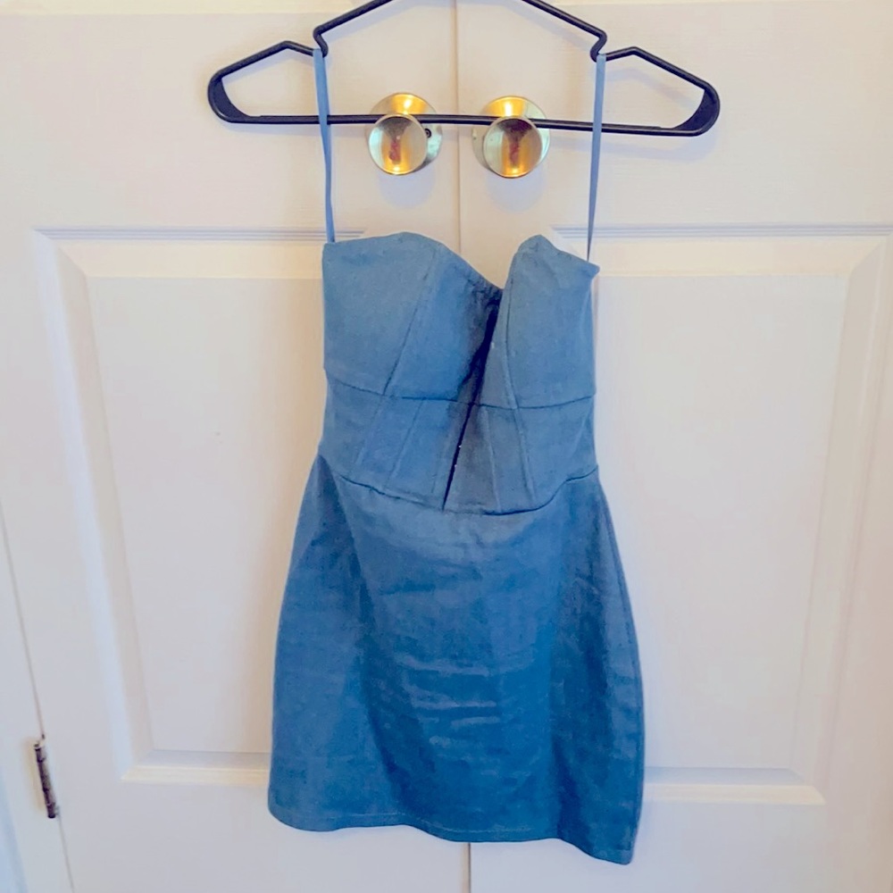 Blue jeans dress very cute